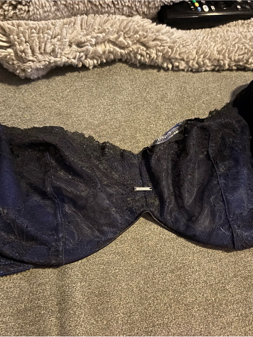 Victoria's Secret Black Lace Strapless Bra